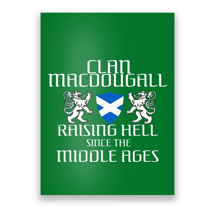 Macdougall Scottish Family Scotland Name Clan Poster