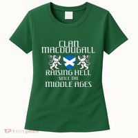 Macdougall Scottish Family Scotland Name Clan Womens T-Shirt