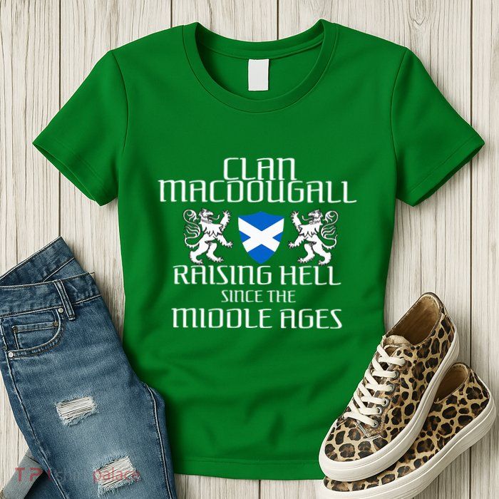 Macdougall Scottish Family Scotland Name Clan Womens T-Shirt