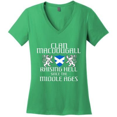 Macdougall Scottish Family Scotland Name Clan Women's V-Neck T-Shirt