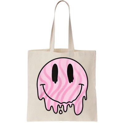 Melted Smiley Face Retro 80s Dripping Melting Happy Smile Bag