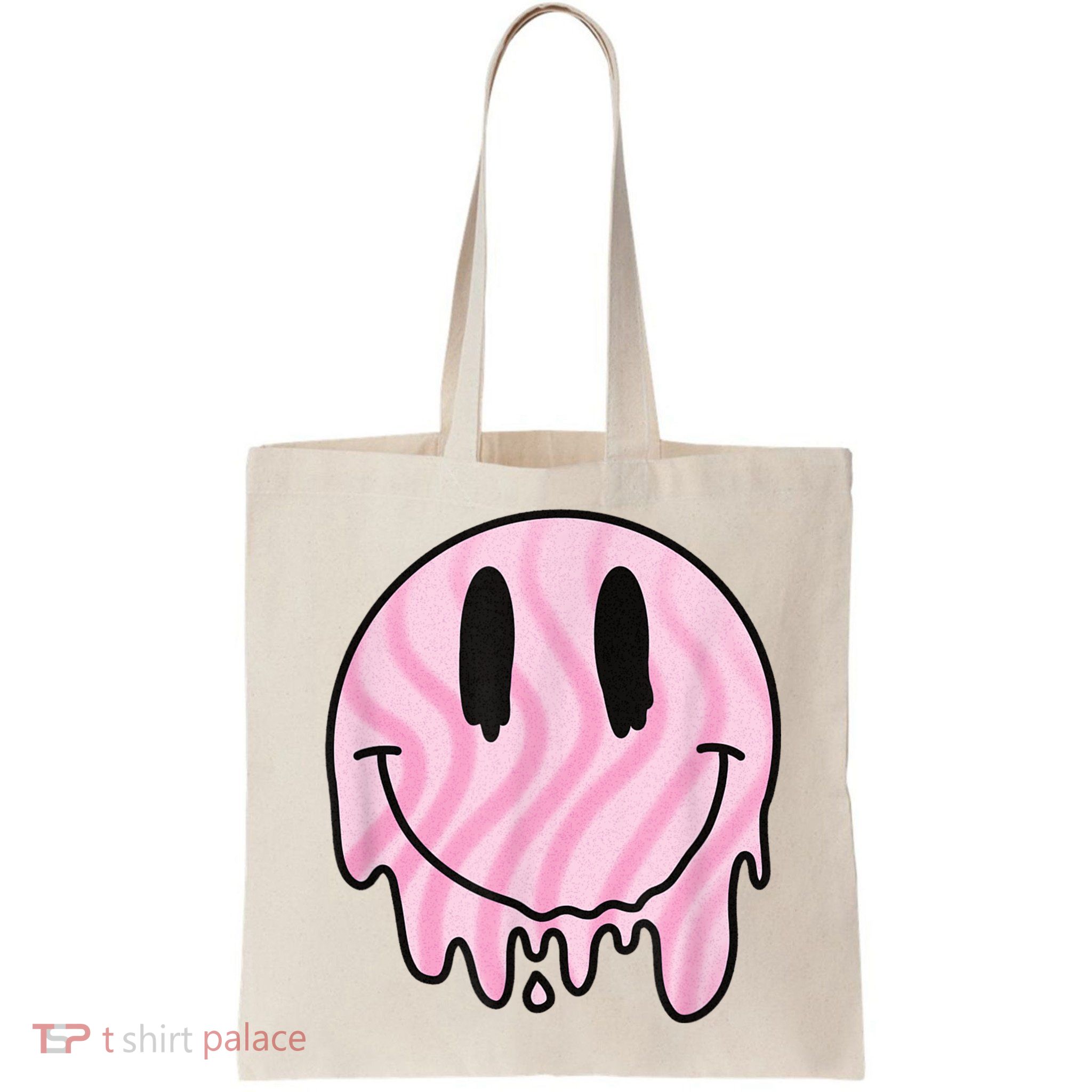 Melted Smiley Face Retro 80s Dripping Melting Happy Smile Bag