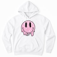 Melted Smiley Face Retro 80s Dripping Melting Happy Smile Hoodie