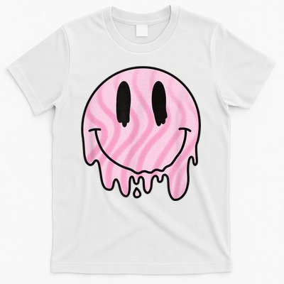 Melted Smiley Face Retro 80s Dripping Melting Happy Smile T-Shirt