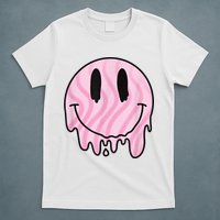 Melted Smiley Face Retro 80s Dripping Melting Happy Smile T-Shirt