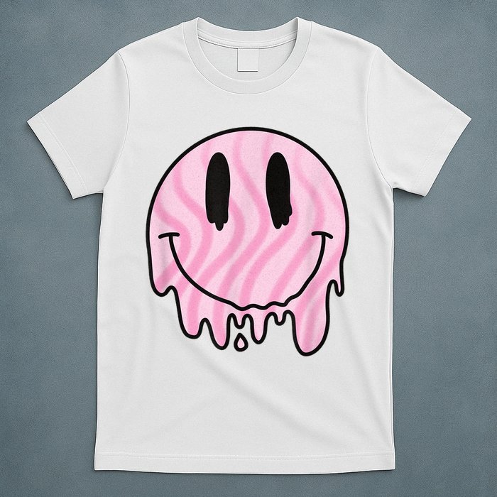 Melted Smiley Face Retro 80s Dripping Melting Happy Smile T-Shirt