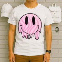 Melted Smiley Face Retro 80s Dripping Melting Happy Smile T-Shirt