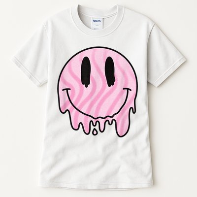 Melted Smiley Face Retro 80s Dripping Melting Happy Smile Tall T-Shirt