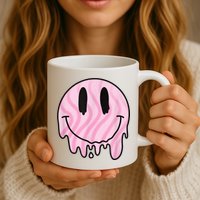 Melted Smiley Face Retro 80s Dripping Melting Happy Smile Mug