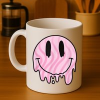 Melted Smiley Face Retro 80s Dripping Melting Happy Smile Mug
