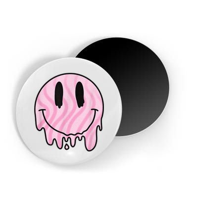Melted Smiley Face Retro 80s Dripping Melting Happy Smile Magnet