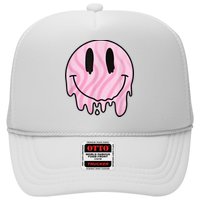 Melted Smiley Face Retro 80s Dripping Melting Happy Smile Trucker Hat