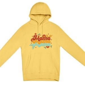 Mama Spring Floral Cute Mom Gift Premium Pullover Hoodie