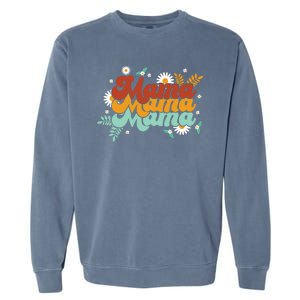 Mama Spring Floral Cute Mom Gift Garment-Dyed Sweatshirt