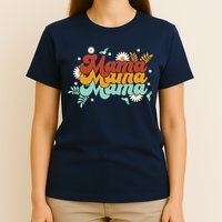 Mama Spring Floral Cute Mom Gift T-Shirt