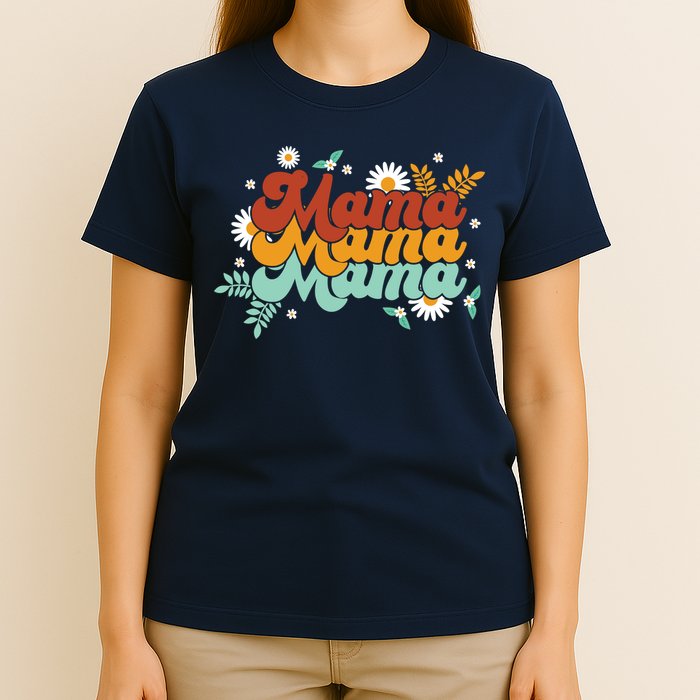 Mama Spring Floral Cute Mom Gift T-Shirt