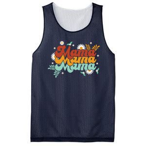 Mama Spring Floral Cute Mom Gift Mesh Reversible Basketball Jersey Tank