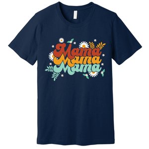 Mama Spring Floral Cute Mom Gift Premium T-Shirt