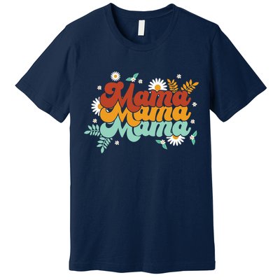 Mama Spring Floral Cute Mom Gift Premium T-Shirt