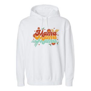 Mama Spring Floral Cute Mom Gift Garment-Dyed Fleece Hoodie