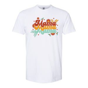 Mama Spring Floral Cute Mom Gift Softstyle CVC T-Shirt