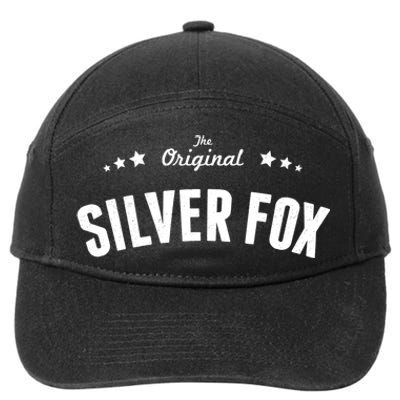 Mens Silver Fox Original Funny Gift 7-Panel Snapback Hat