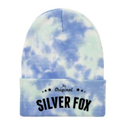 Mens Silver Fox Original Funny Gift Tie Dye 12in Knit Beanie