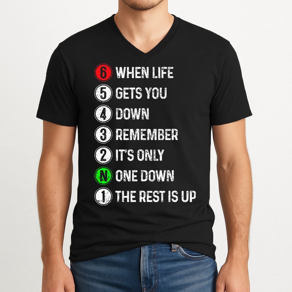 Motorcycle Shift Funny Saying Motocross Motorbike Biker Gift V-Neck T-Shirt