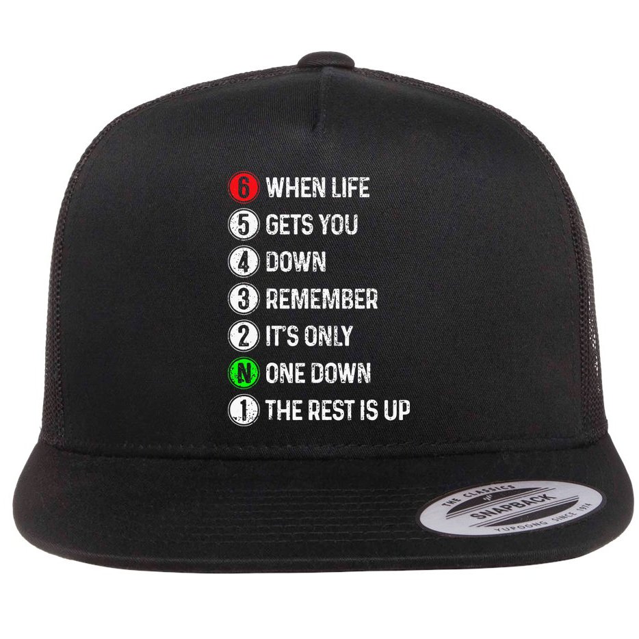 Motorcycle Shift Funny Saying Motocross Motorbike Biker Gift Flat Bill Trucker Hat
