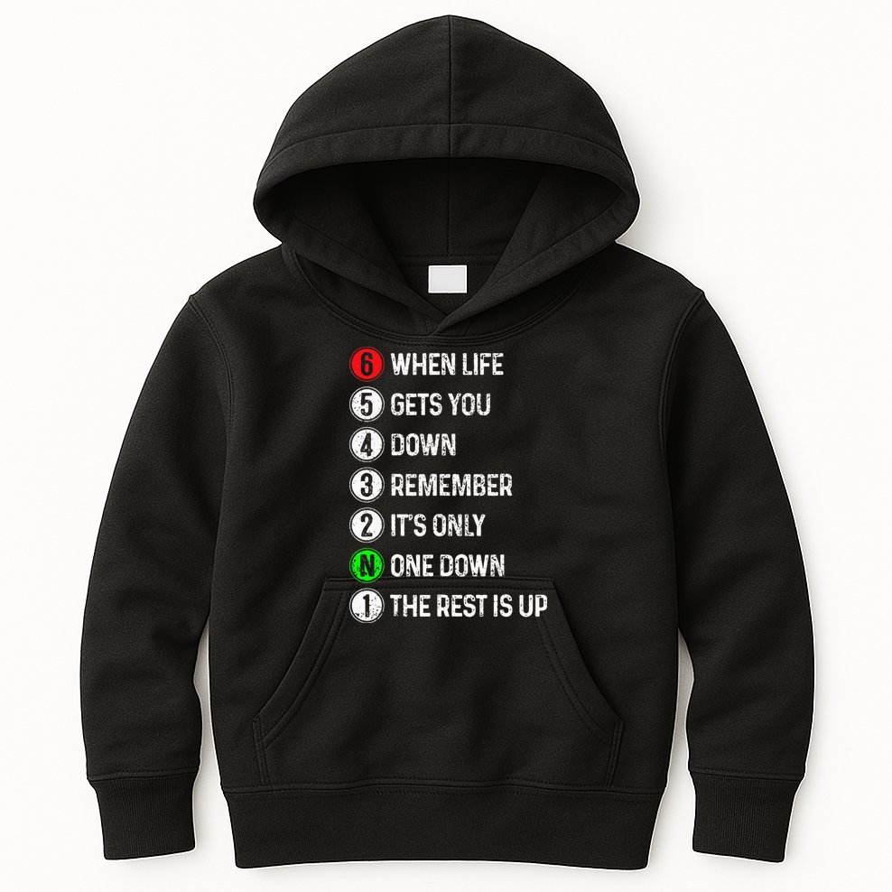 Motorcycle Shift Funny Saying Motocross Motorbike Biker Gift Kids Hoodie