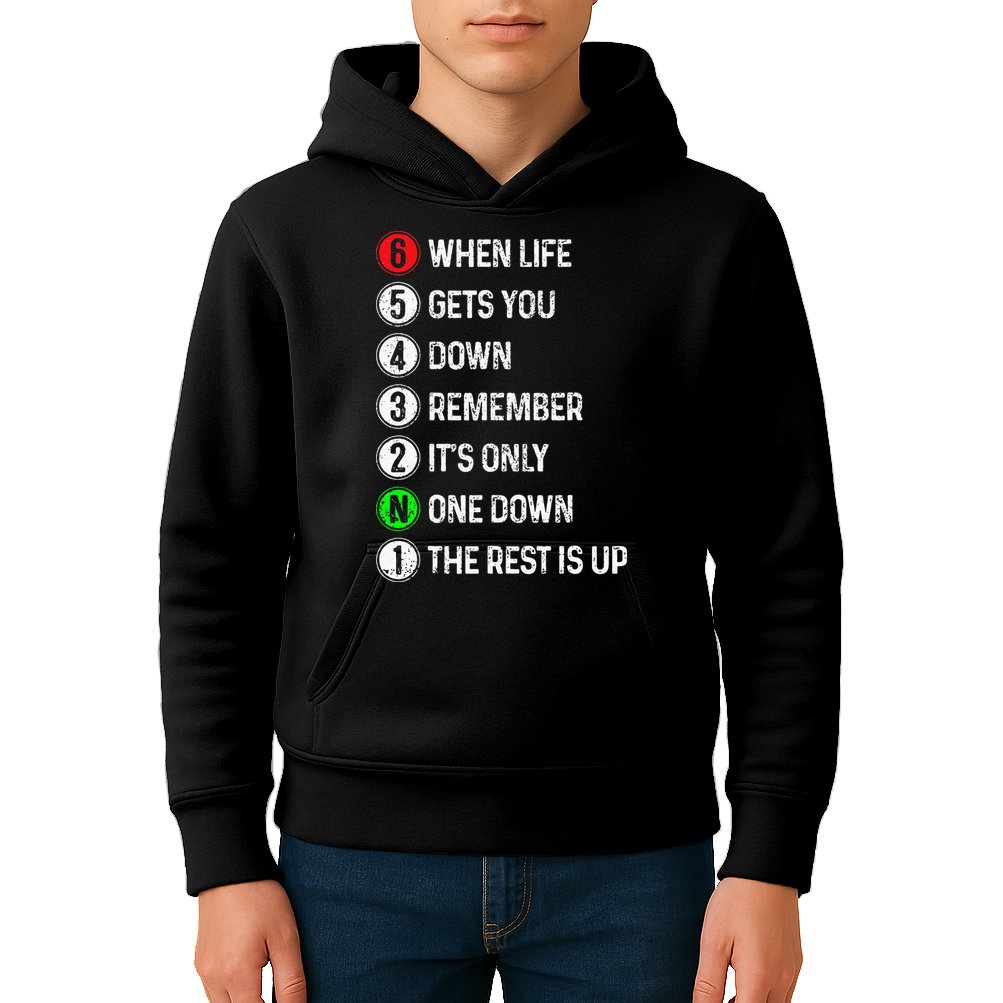 Motorcycle Shift Funny Saying Motocross Motorbike Biker Gift Kids Hoodie