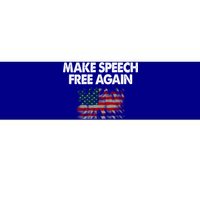 Make Speech Free Again America Flag Gift Bumper Sticker