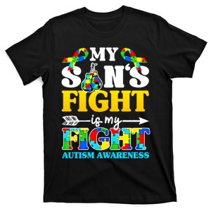 My SonS Fight Is My Fight Autism Awareness Boxing Gloves Great Gift T-Shirt