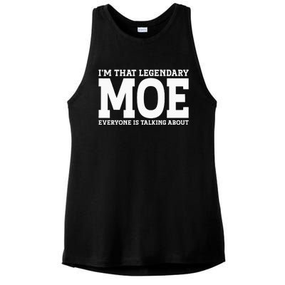 Moe Surname Funny Team Family Last Name Moe Ladies PosiCharge Tri-Blend Wicking Tank