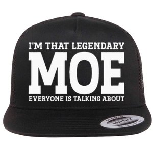 Moe Surname Funny Team Family Last Name Moe Flat Bill Trucker Hat