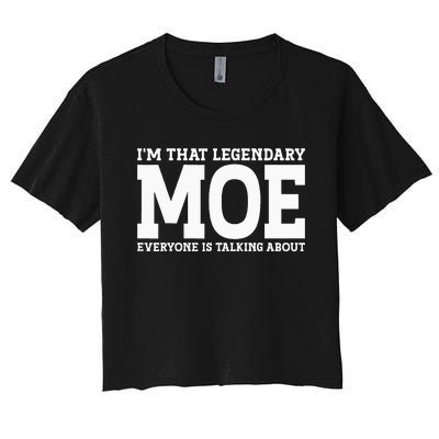 Moe Surname Funny Team Family Last Name Moe Women's Crop Top Tee