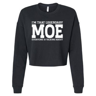 Moe Surname Funny Team Family Last Name Moe Cropped Pullover Crew