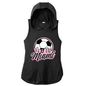 Miami Soccer Fans Related Products Ladies PosiCharge Tri-Blend Wicking Draft Hoodie Tank