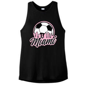 Miami Soccer Fans Related Products Ladies PosiCharge Tri-Blend Wicking Tank