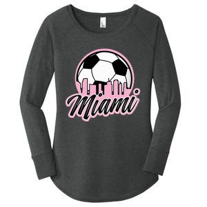 Miami Soccer Fans Related Products Women's Perfect Tri Tunic Long Sleeve Shirt