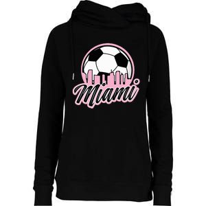 Miami Soccer Fans Related Products Womens Funnel Neck Pullover Hood