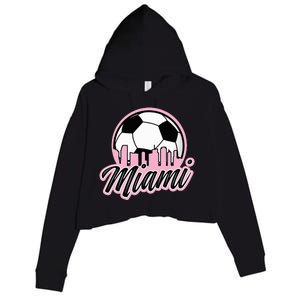 Miami Soccer Fans Related Products Crop Fleece Hoodie