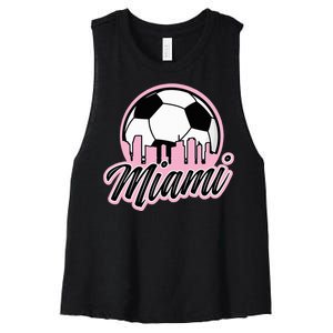 Miami Soccer Fans Related Products Women's Racerback Cropped Tank