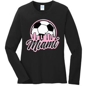 Miami Soccer Fans Related Products Ladies Long Sleeve Shirt