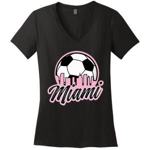 Miami Soccer Fans Related Products Women's V-Neck T-Shirt