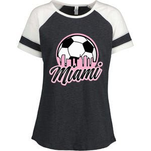 Miami Soccer Fans Related Products Enza Ladies Jersey Colorblock Tee