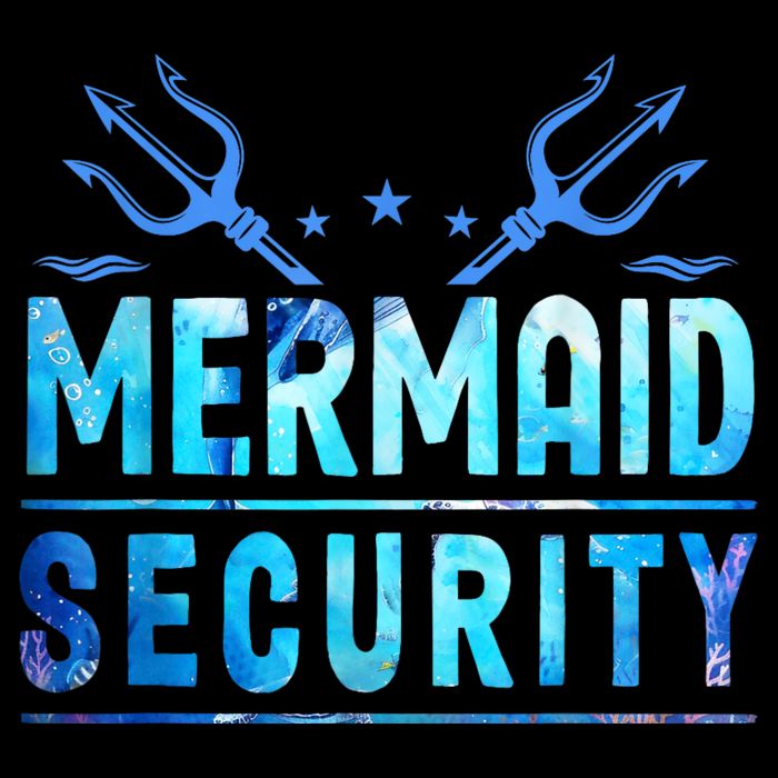Mermaid Security Funny Dad Mermaid Family Mermaid Squad Doggie Tank