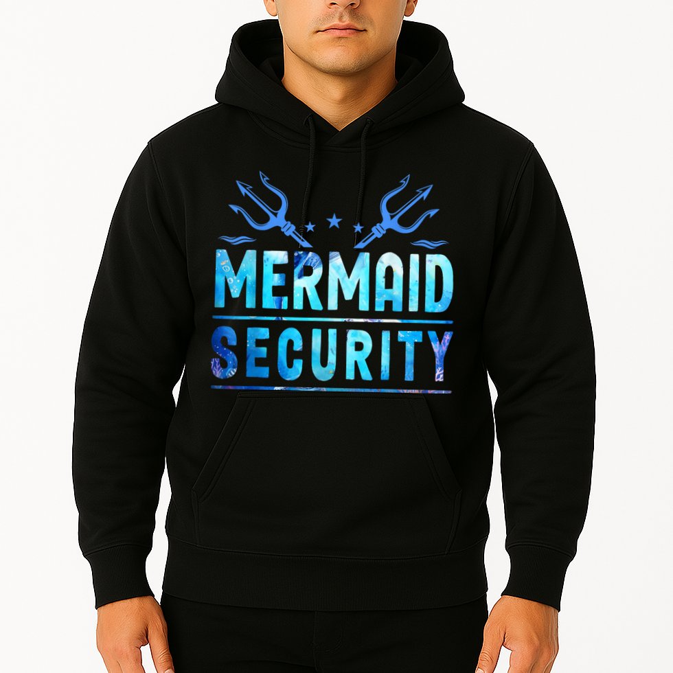Mermaid Security Funny Dad Mermaid Family Mermaid Squad Hoodie