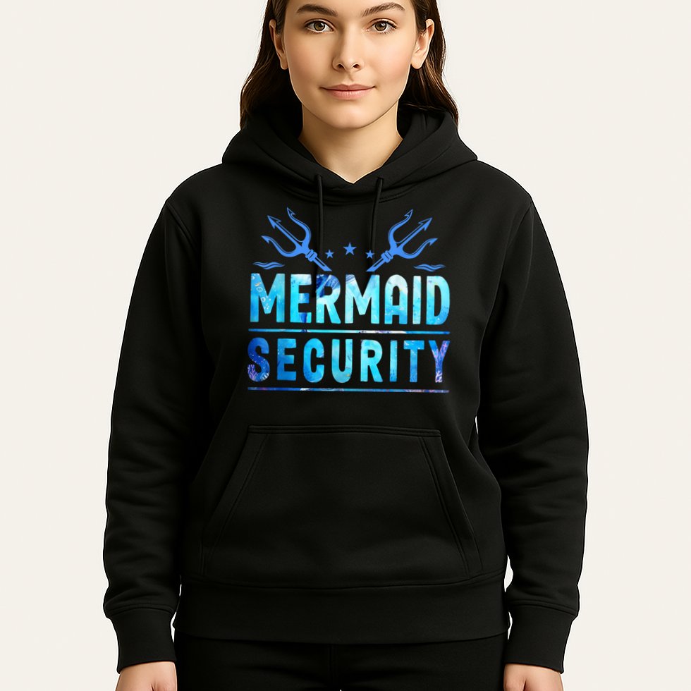 Mermaid Security Funny Dad Mermaid Family Mermaid Squad Hoodie