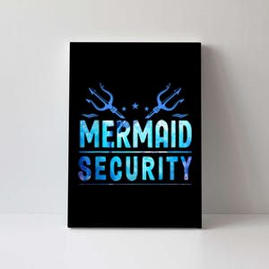 Mermaid Security Funny Dad Mermaid Family Mermaid Squad Canvas